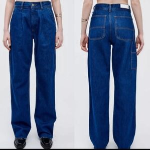 NWT Re/Done Utility Loose Jeans in True Rinse Size 25